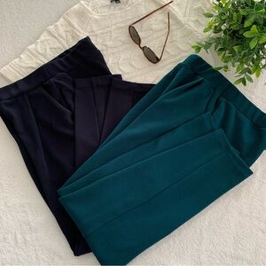 Bundle SHEIN black and forest green pull on pants.  Size PS.
